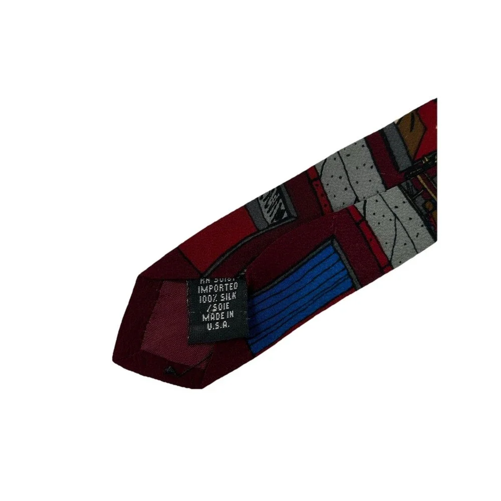 Peanuts Snoopy Charlie Brown Office Theme Tie‎ 100% Silk 57.75